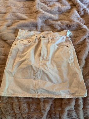 Casual Light Pink Denim A-Line Skirt - Women